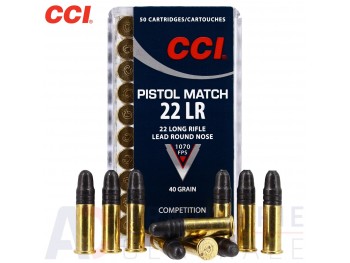 CARTOUCHE.22LR CCI PISTOL MATCH COMPETITION